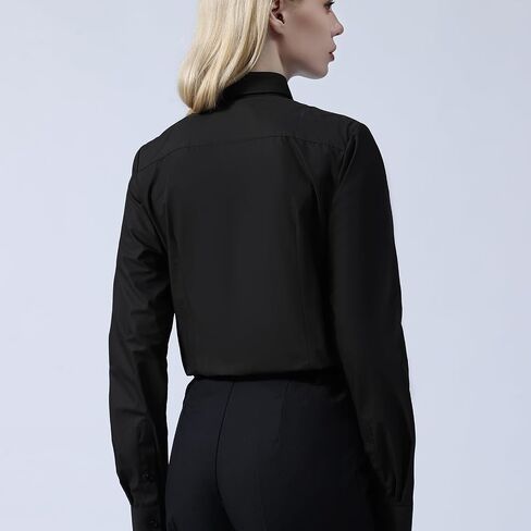 Womens Dress Shirts Long Sleeve,Blouses for Womens Wrinkle-Free Solid Work Blouse, Womens Business Casual Tops in Saudi Arabia