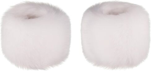 Futrzane Siberian Cuffs - Fur Wrist Cuffs for Women - Fluffy Warmers for Sleeves in Kuwait