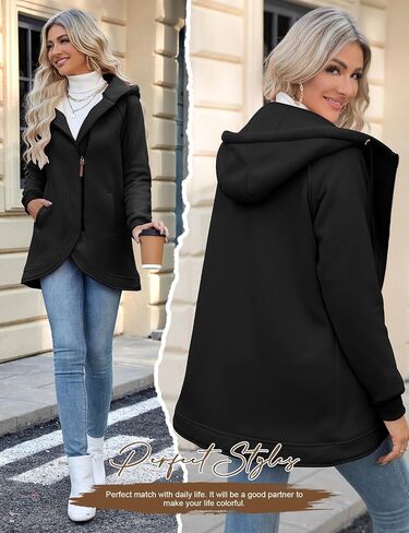 Fleece Jacket Women Hoodies Zip Up Sherpa Fleece Thermal Jackets Full Zip Warm Jackets for Womens Winter Coats in Saudi Arabia