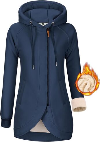 Fleece Jacket Women Hoodies Zip Up Sherpa Fleece Thermal Jackets Full Zip Warm Jackets for Womens Winter Coats in Saudi Arabia