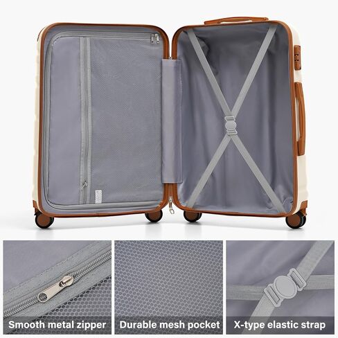 TAKUMI Luggage Set 5 Piece with Duffel Bag ABS Hardshell Suitcase Set with Double Spinner Wheels Travel Lugagge with TSA Lock Lightweight Carry On Suitcase (GREY PINK, 5 PIECE SET) in Saudi Arabia