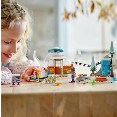 LEGO Friends Igloo Holiday Adventure 41760 Building Toy Set for Ages 8+, with 3 Dolls, 2 Dog Characters, A Winter Themed Gift for Kids 8-10 Who Love Snowy Adventures, Dog Sledding and Pretend Play in Saudi Arabia