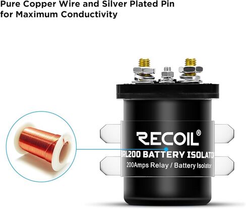 RECOIL BRL-200 200 أمبير عازل البطارية ومرحل بدء التشغيل عالي التيار in Kuwait