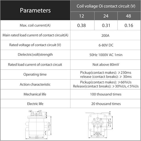 RECOIL BRL-200 200 أمبير عازل البطارية ومرحل بدء التشغيل عالي التيار in Kuwait