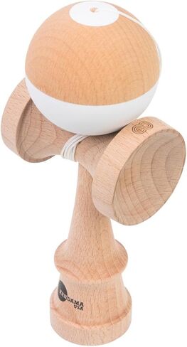 Kendama USA Kaizen نصف سبليت Kendamas طلاء حريري مطاطي لاصق وإضافات متضمنة (برتقالي) in Saudi Arabia