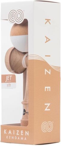Kendama USA Kaizen نصف سبليت Kendamas طلاء حريري مطاطي لاصق وإضافات متضمنة (برتقالي) in Saudi Arabia