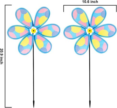 4PCS Wind Spinners for Yard and Garden, Lawn Yard Decorations Pinwheels Colorful Whirligigs Windmill Kids Toys for Outdoor Decor in Saudi Arabia