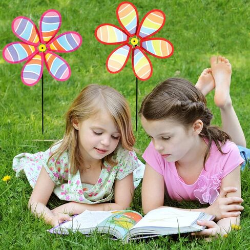 4PCS Wind Spinners for Yard and Garden, Lawn Yard Decorations Pinwheels Colorful Whirligigs Windmill Kids Toys for Outdoor Decor in Saudi Arabia