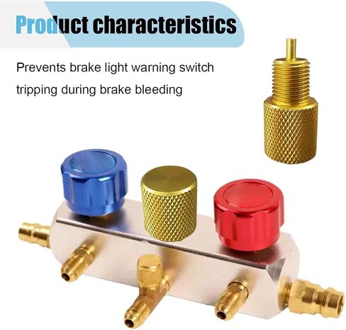 Brake Proportioning Valve Bleeder Tool, Proportioning Valve Brake Tool Compatible with Non-Adjustable GM Style Combination Valves, Disc/Disc Disc/Drum PV2 PV4, AC Delco 172-1353 & 172-1371 (Gold) in Saudi Arabia