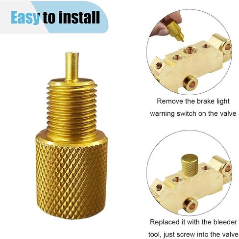 Brake Proportioning Valve Bleeder Tool, Proportioning Valve Brake Tool Compatible with Non-Adjustable GM Style Combination Valves, Disc/Disc Disc/Drum PV2 PV4, AC Delco 172-1353 & 172-1371 (Gold) in Saudi Arabia