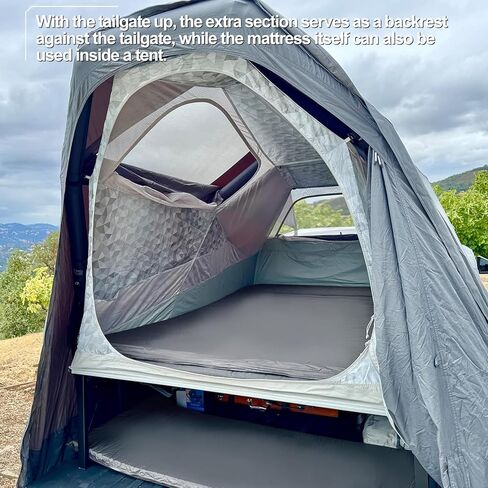 مرتبة هوائية لسرير الشاحنة لملحقات Tesla Cybertruck مناسبة حسب الطلب سرير هوائي للتخييم مع حقيبة حمل مضخة مدمجة مثالية للسفر والعطلات والتخييم in Kuwait