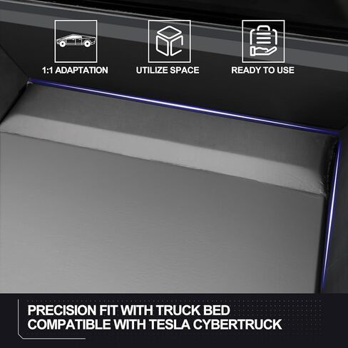 مرتبة هوائية لسرير الشاحنة لملحقات Tesla Cybertruck مناسبة حسب الطلب سرير هوائي للتخييم مع حقيبة حمل مضخة مدمجة مثالية للسفر والعطلات والتخييم in Kuwait