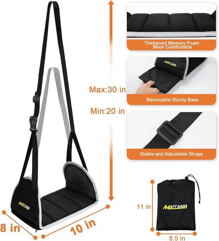 Airplane Foot Hammock Adjustable Foot Rest Hammock,Foot Hammock for Travel Essentials,by Thicked Memory Cotton Filling with Support Plates,Ideal for Resting Your Legs on Long Walks and at The Office in Saudi Arabia