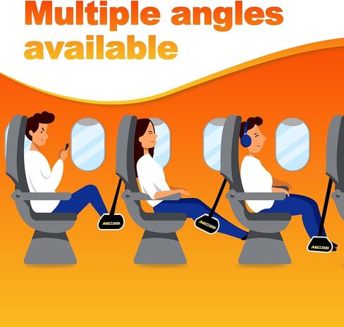 Airplane Foot Hammock Adjustable Foot Rest Hammock,Foot Hammock for Travel Essentials,by Thicked Memory Cotton Filling with Support Plates,Ideal for Resting Your Legs on Long Walks and at The Office in Saudi Arabia