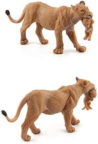 نموذج حيوانات برية مقلدة من Warmtree مجسم حيواني بلاستيكي واقعي للمجموعة (عائلة الأسود) in Kuwait