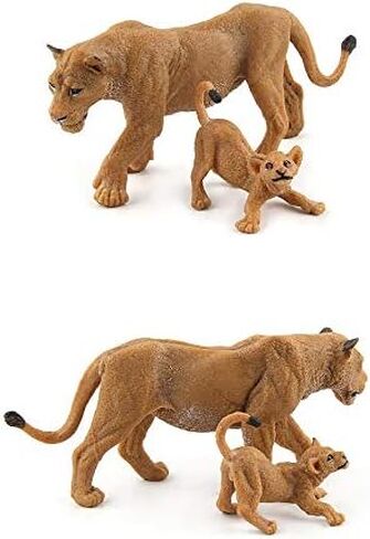 نموذج حيوانات برية مقلدة من Warmtree مجسم حيواني بلاستيكي واقعي للمجموعة (عائلة الأسود) in Kuwait