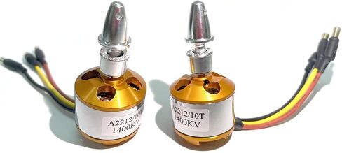 A2212 1400KV Brushless Outrunner Motor 10T with 3.5mm Male Banana Connectors for RC Aircraft/Multicopter 4/6 Axle Quadcopter(4PCS) in Kuwait