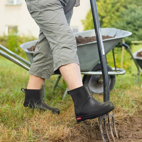 HISEA Women's Short Chelsea Boots Ankle Rubber Rain Boots for Garden Waterproof in Saudi Arabia