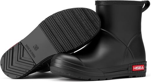 HISEA Women's Short Chelsea Boots Ankle Rubber Rain Boots for Garden Waterproof in Saudi Arabia