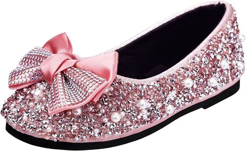 TRIWORIAE-Bling Girls Princess Shoes Glitter Ballerina Ballet Flats for Kid Toddler for Wedding Birthday Party in Saudi Arabia
