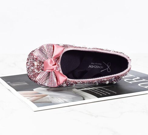 TRIWORIAE-Bling Girls Princess Shoes Glitter Ballerina Ballet Flats for Kid Toddler for Wedding Birthday Party in Saudi Arabia