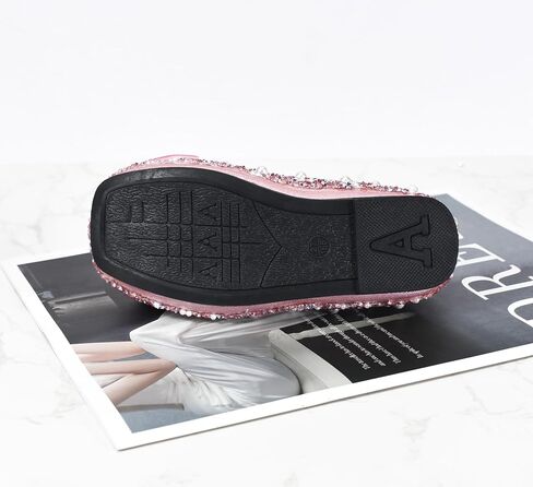 TRIWORIAE-Bling Girls Princess Shoes Glitter Ballerina Ballet Flats for Kid Toddler for Wedding Birthday Party in Saudi Arabia