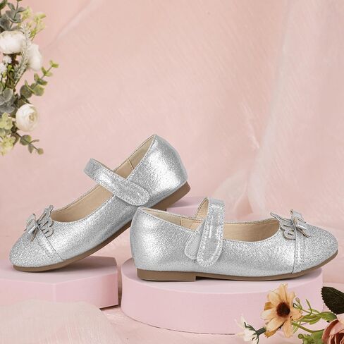 Hehainom Toddler Girls Dress Shoes Mary Jane Ballet Flats Flower Girl School Party Wedding Princess Shoes in Saudi Arabia