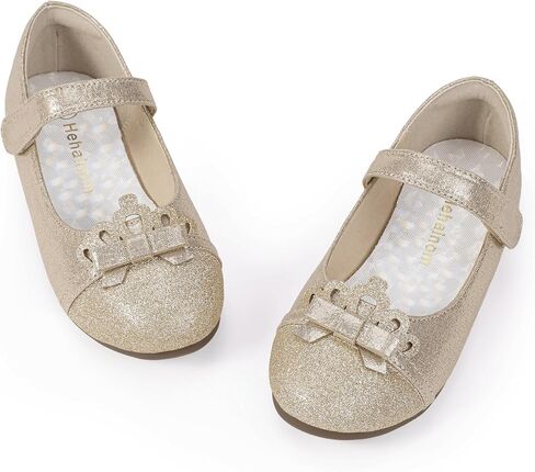 Hehainom Toddler Girls Dress Shoes Mary Jane Ballet Flats Flower Girl School Party Wedding Princess Shoes in Saudi Arabia