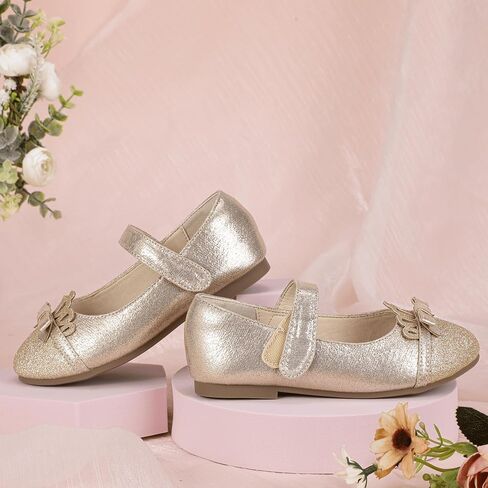 Hehainom Toddler Girls Dress Shoes Mary Jane Ballet Flats Flower Girl School Party Wedding Princess Shoes in Saudi Arabia