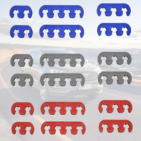6PCS Car Engine Spark Plug Separators, 7mm 8mm 8.5mm 8.8mm Vehicle Ignition Wire Divider Looms Holder, Auto Sparking Plug Separators Accessories, Universal for SUV, Truck, RV (Black) in Saudi Arabia