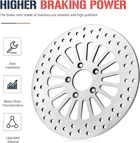 دوارات أقراص الفرامل الأمامية مقاس 11.8 بوصة لنماذج Harley Davidson Touring لـ Road King for Street Glide for Road Glide for Ultra Limitid مع مجموعة مسامير ذات فتحات دائرية قرص من الفولاذ المقاوم للصدأ 2008-2013 in Saudi Arabia