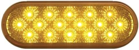 United Pacific 39379 - ضوء إشارة الانعطاف مزدوج الوجه - 39 عاكس LED (السائق) - عدسات LED/شفافة باللون الكهرماني والأحمر، 2-Stud Mo in Saudi Arabia