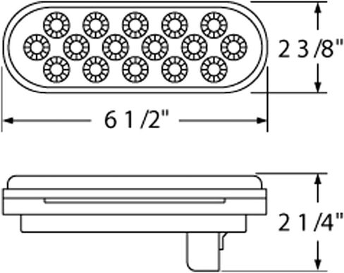 United Pacific 39379 - ضوء إشارة الانعطاف مزدوج الوجه - 39 عاكس LED (السائق) - عدسات LED/شفافة باللون الكهرماني والأحمر، 2-Stud Mo in Saudi Arabia