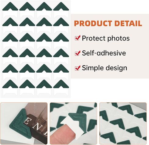 Giantree 192 Pcs Photo Corners for Scrapbooking, Self-Adhesive Photo Mounting Corners Picture Corner Sticker for Scrapbooks Album Diary DIY Craft Supplies, 8 Sheets 8 Colors(Multiple Colour) in Saudi Arabia