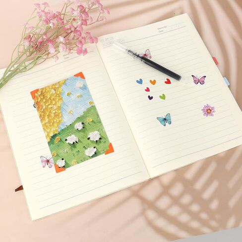 Giantree 192 Pcs Photo Corners for Scrapbooking, Self-Adhesive Photo Mounting Corners Picture Corner Sticker for Scrapbooks Album Diary DIY Craft Supplies, 8 Sheets 8 Colors(Multiple Colour) in Saudi Arabia