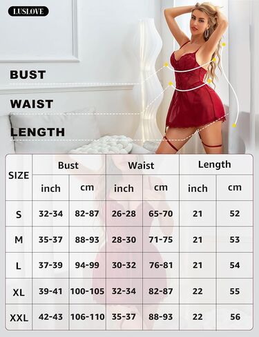 Women Lace Babydoll Lingerie - Sexy Chemise V Neck Nightgown Womens Mesh Sleepwear Strap Boudoir Garter Nightwear in Saudi Arabia