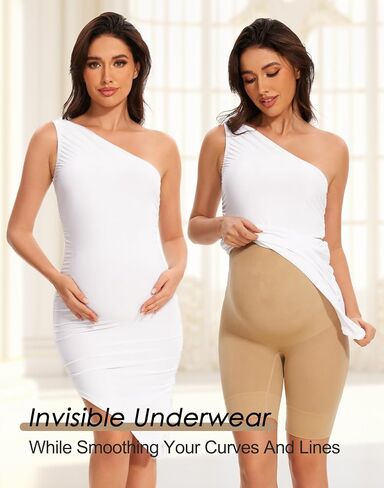 Maternity Underwear Shapewear For Women, Seamless, High Waist, Shorts Panties For Pregnancy, Over Bump, 2 Pack in Saudi Arabia