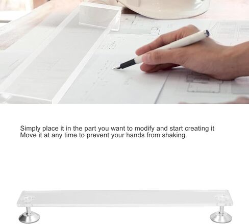 14.6in Artist Leaning Bridge Hand Acrylic Wrist Rest Transparent Creative Artist Bridge Art Drawing Tool for Detailed Painting or Sketching in Saudi Arabia