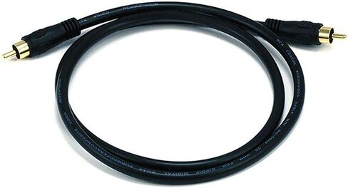 Monoprice 6ft Coaxial Audio/Video RCA Cable M/M RG59U 75ohm (for S/PDIF Digital Coax Subwoofer & Composite Video) (100619) in Kuwait