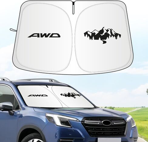 من أجل Subaru Outback Sun Shade 2015-2024، أغطية نافذة السيارة الأمامية واقي من الشمس، كتل قابلة للطي من الأشعة فوق البنفسجية للزجاج الأمامي لملحقات Subaru Outback in Saudi Arabia
