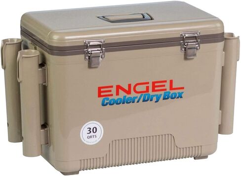 Engel UC30 Leak-Proof, Air Tight, Fishing Drybox Cooler with Built-in Fishing Rod Holders, Also Makes The Perfect Hard Shell Lunchbox for Men and Women in Kuwait