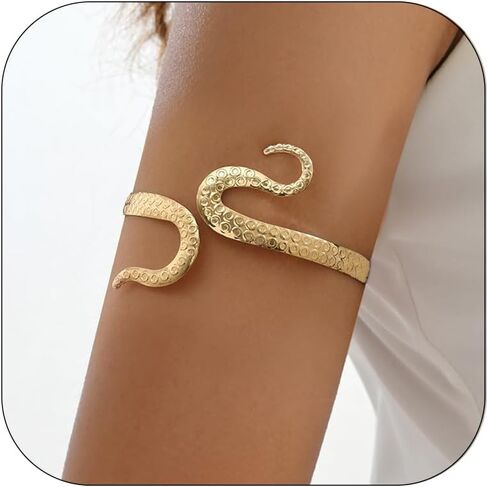 Todenb Upper Arm Cuff for Women Minimalist Adjustable Arm Band Gold Silver Arm Cuff Multi-Layer Arm Bracelet Upper Arm Jewelry in Kuwait