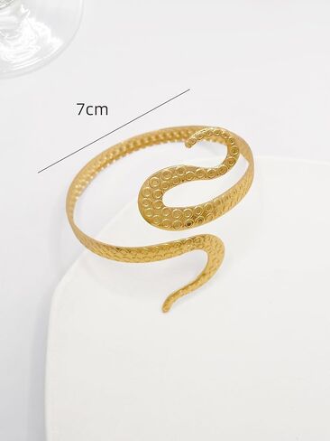 Todenb Upper Arm Cuff for Women Minimalist Adjustable Arm Band Gold Silver Arm Cuff Multi-Layer Arm Bracelet Upper Arm Jewelry in Kuwait