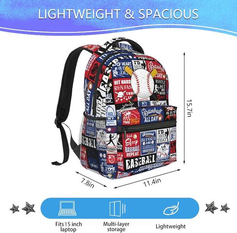 Baseball Backpack Gifts for Boys Elementary Middle High School Bookbags for Teen Kids Baseball School Bags Daypack 16 Inch in Saudi Arabia