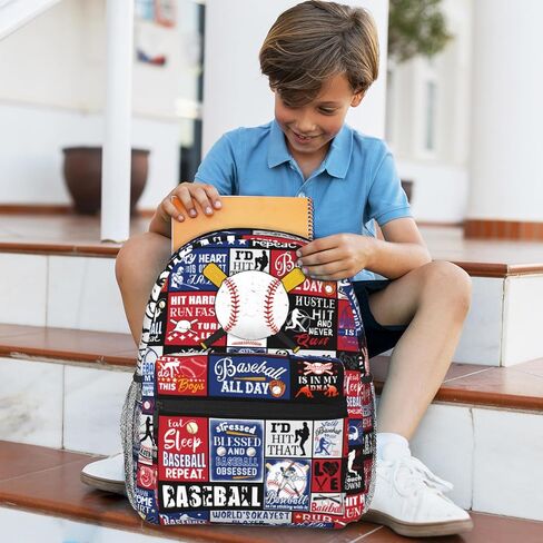 Baseball Backpack Gifts for Boys Elementary Middle High School Bookbags for Teen Kids Baseball School Bags Daypack 16 Inch in Saudi Arabia
