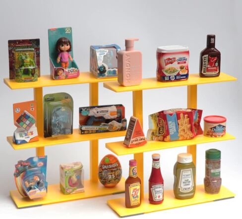 8 PCs Mini Shelf for 5 Surprise - Mini Brands, Fit 120-160 Mini Brands No Installation Needed, Toy Shop Display Stand Compatible with Mini Brands (Shelf Only) in Saudi Arabia