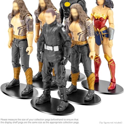 60PCS 6 inch Action Figure Display Stand, Toy Support Holder Display Stand with Peg, Compatible with 1/12 Scale Mavel Legends Series/Gi Jeo Classified Series/D C/Mo tu Figures, Black Square in Saudi Arabia