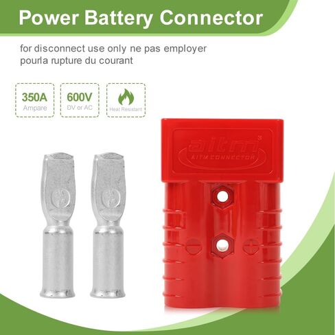 350A Battery Connector AWG 2/0 Quick Connect Battery Modular Power Connectors Quick Disconnect (Red) in Saudi Arabia