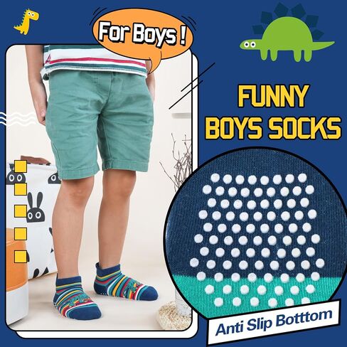 Baby Girls Boys Toddlers Grips Socks Kids Non Slip Anti Skid Ankle Cotton No Show Socks with Grippers in Kuwait