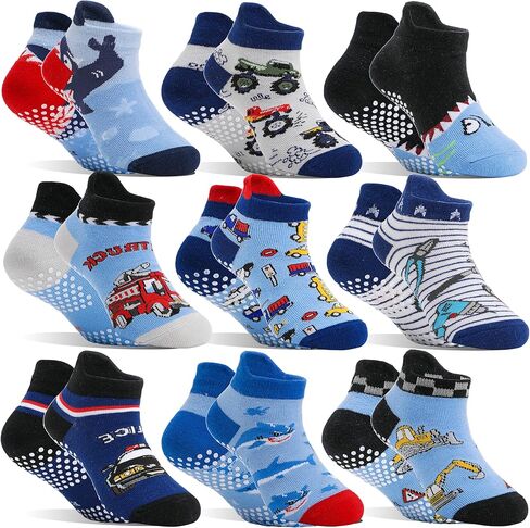 Baby Girls Boys Toddlers Grips Socks Kids Non Slip Anti Skid Ankle Cotton No Show Socks with Grippers in Kuwait